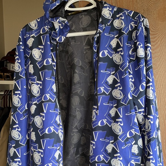 Sick 3D Versace Medusa heads and spellout jacket - Picture 2 of 9